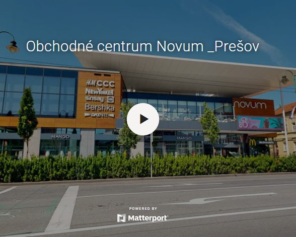 3D virtuálna prehliadka Obchodné centru Novum Prešov